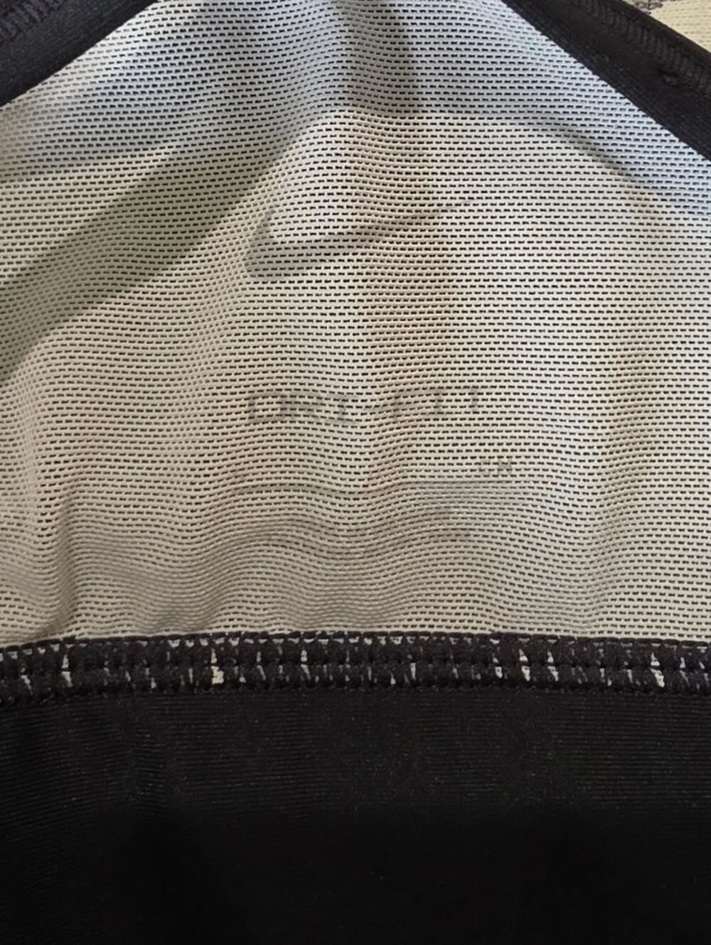 Nike Black and White Mesh-Lined Racerback Sports Bra